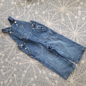 Denim Overalls with Rainbow Patch